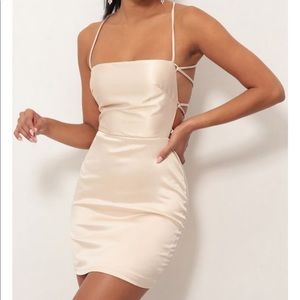 Lucy in the Sky Open Back Satin Dress